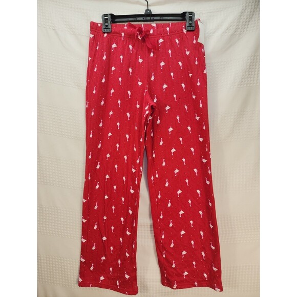 Croft & Barrow Pajama Pants Petite XS Red Goose Pull On Loungewear - Picture 1 of 8